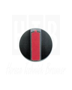 Knop schakelaar nulstreep ø 67mm as ø 6x4,6mm afvlakking boven zwart ANGELO PO 36M2400