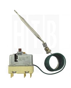 EGO Begrenzer 150°C 3-polig voeler 87/Ø6mm. capilair 1490/1250mm. Doorvoerwartel, 55.32524.030
