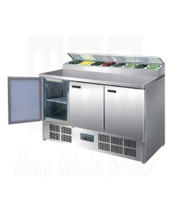 Polar rvs pizza/sandwich counter 3-deurs
