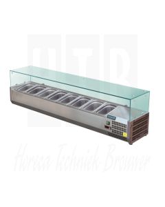 Polar opzetkoelvitrine 8 x GN 1/3 1800mm