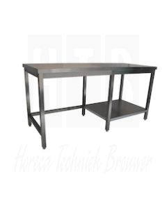 Bertrand RVS Werktafel met rechts half onderblad (L)2300 X (D)500 X (H)900mm, TTDX/2351