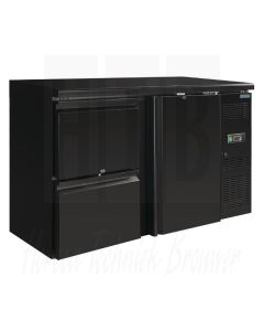Polar barkoeling enkele deur en 2 laden, 349 Liter, 230 Volt 50HZ, GL186