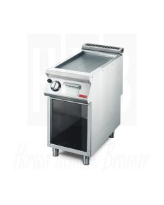Gastro M 700 Plus gas bakplaat geribbeld, GM70/40 FTRGS, GN009
