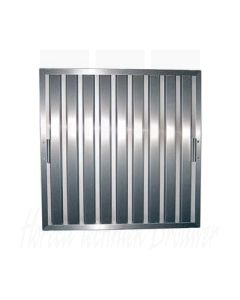 RVS lamellen Labyrinth filter 400 x 500 x 25mm.