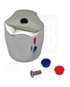 ECHTERMANN Metalen greep 1/2" verchroomd met schroef, 2144.20-20 