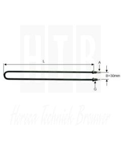 Insteekelement voor water 1500 Watt / 230 Volt L=390mm. 30Mm hart op hart. 24.22155.000