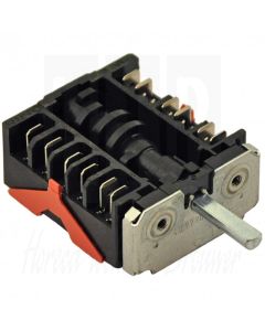 EGO 7-Standenschakelaar (0-1-2-3-4-5-6) 2-polig + signaalcontact, 46.27266.813