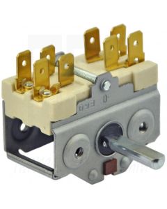 EGO 2-Standenschakelaar aan/uit (0-1-0-1) 2-polig, Steekaansluiting F6,3mm, 49.22015.500