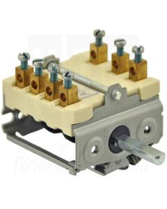 EGO 5-Standenschakelaar (0-1-2-3-4) 2-polig + signaalcontact (schroef) 49.25215.000