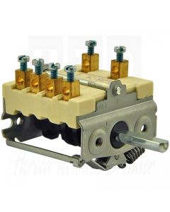 EGO 7-Standenschakelaar (0-1-2-3-4-5-6) 2-polig, Steekaansluiting F6,3, 49.27015.500