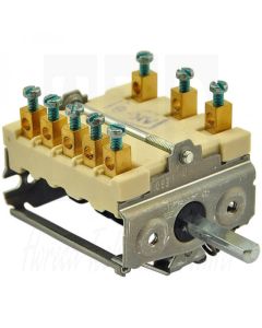 EGO 7-Standenschakelaar (0-1-2-3-4-5-6) 2-polig + signaalcontact (schroef) 49.27215.746