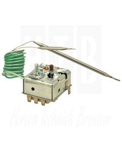 EGO Thermostaat 28-85°C. Begrenzer 110°C, 3-polig, Voeler 72/5-147/6mm Cap=2×870/800mm, 55.60012.590