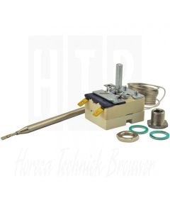 EGO Thermostaat 30°-110°C 1-polig voeler 115/Ø6mm. capiliar 1430mm. Doorvoerwartel, 55.13024.020