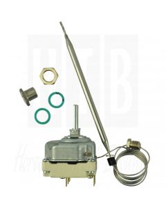 EGO Thermostaat 33°-110°C 3-polig voeler 138/Ø6mm. capilair 850mm. Doorvoerwartel, 55.34022.020