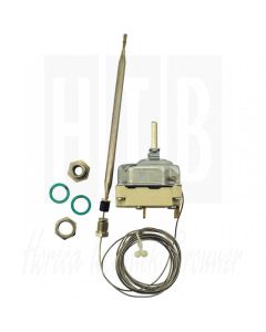 EGO Thermostaat 33°-110°C 3-polig voeler 140/Ø6mm. capillair 2970mm. Doorvoerwartel, 55.34026.020