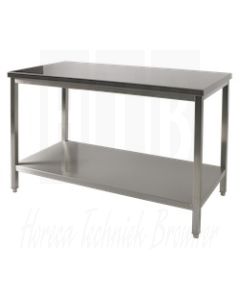 Bertrand RVS Werktafel met onderblad (L)1400 X (D)500 X (H)900mm, TT/1451