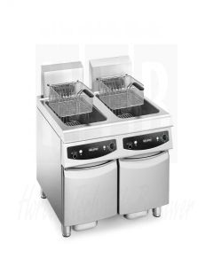 Dubbele elektrische friteuse Elframo NE-M 200+200, 2 x 20 Liter, 400 Volt 50HZ, 32 KW, H8330087.