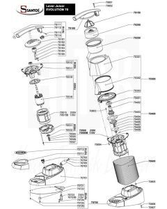 RVS binnenbak SANTOS N.70 Evolution, 70250